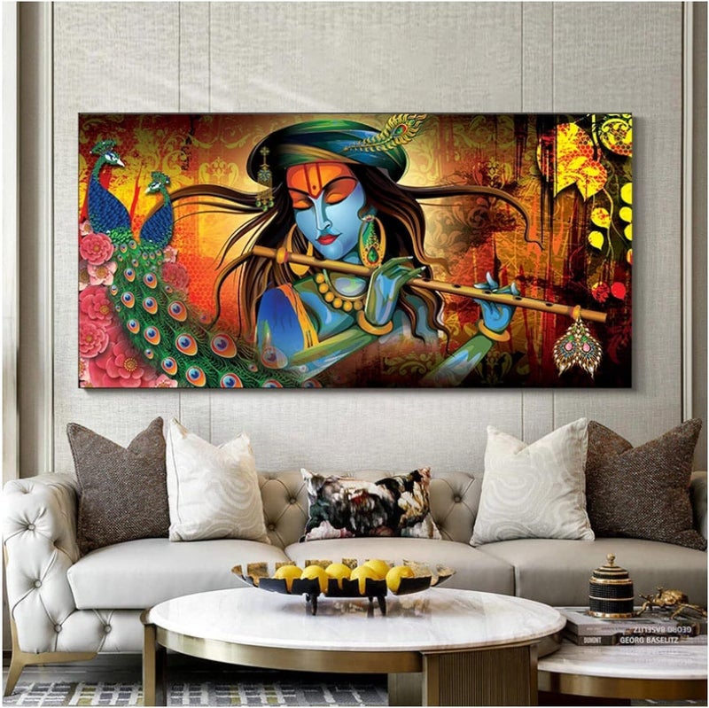 BPA Abstract Art Painting - Nordic Krishna Figure - Image 3