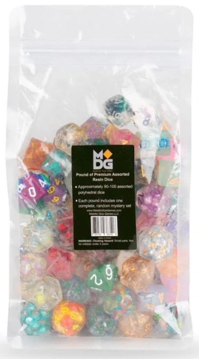 FanRoll ONE Pound of Premium Assorted Resin Dice