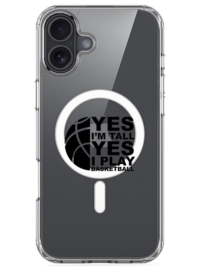 Theodor Magnetic Case for Apple iPhone 17 Compatible with MagSafe Wireless Charging, Shockproof Phone Bumper Cover - Basketball black - Image 1