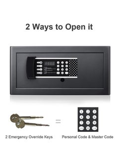 VUCATIN Fireproof Safe Box with Key Lock Anti-Theft Digital Security Box with Programmable Keypad Security Cabinet Money Safe Lock Box for Home Hotel Office (21*43*36cm)  - Image 2