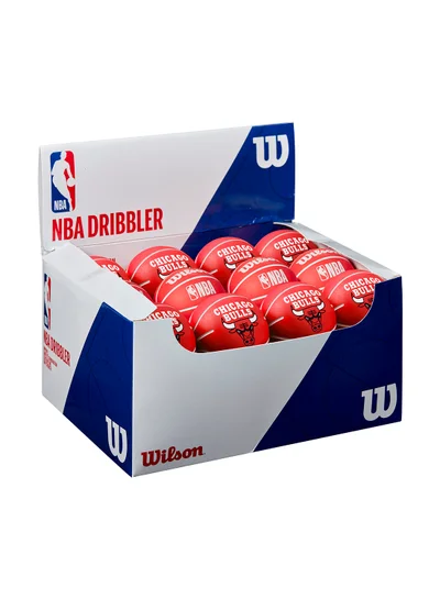 Wilson NBA Mini Dribbler Basketball - Chicago Bulls - Super Mini - Black/Red