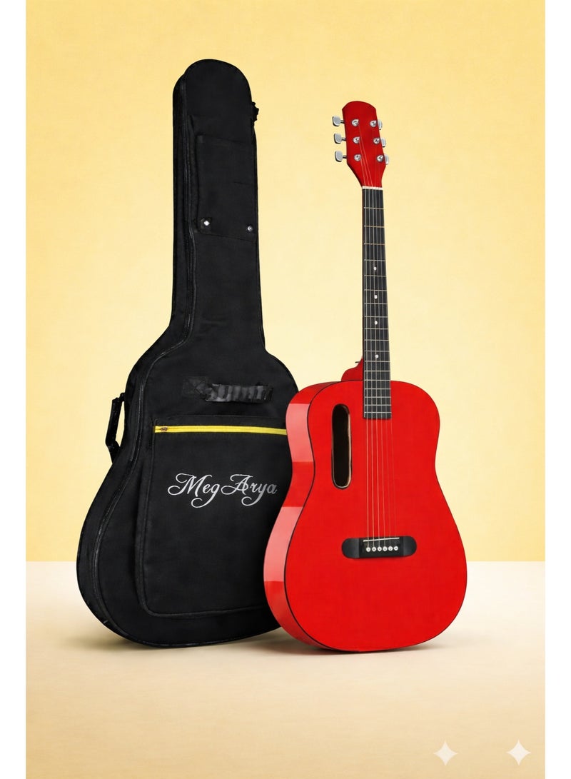 GS-X1 Signature Series Portable Guitar Acoustic Guitar In Red Finish With Bag