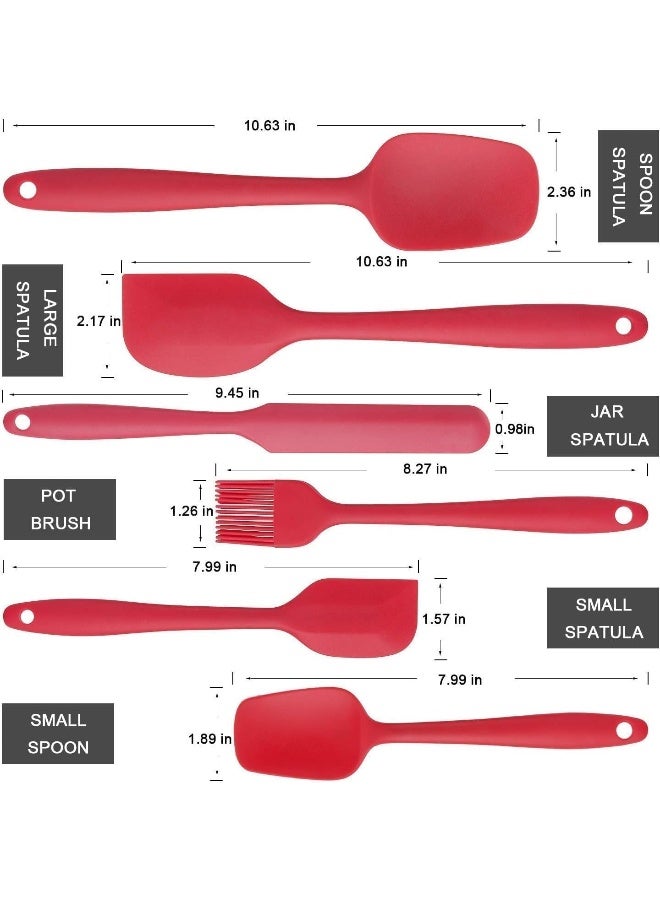BS Silicone 6 pcs Non Stick Rubber Spatula Set - Image 5