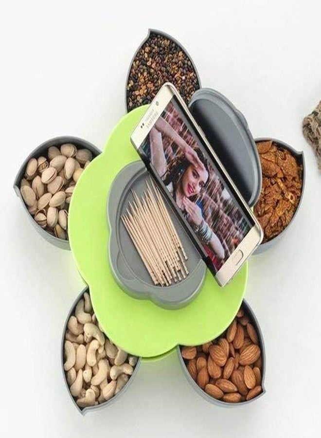 SEASPIRIT Dry Fruit Tray with 5 Box in Candy &Chocolate Smart Candy Box Serving Rotating Tray Spice Snacks & Masala Storage Box for Home Kitchen(Made in India) - Image 5