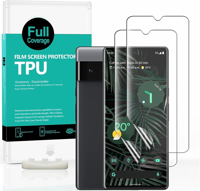 Ibywind [Pack of 2] Google Pixel 6 Pro Screen protector (6.7 Inch) with Alignment Frame,Bubble-Free,Smart Film Tech,99% HD Clear,Easy to install - Image 1