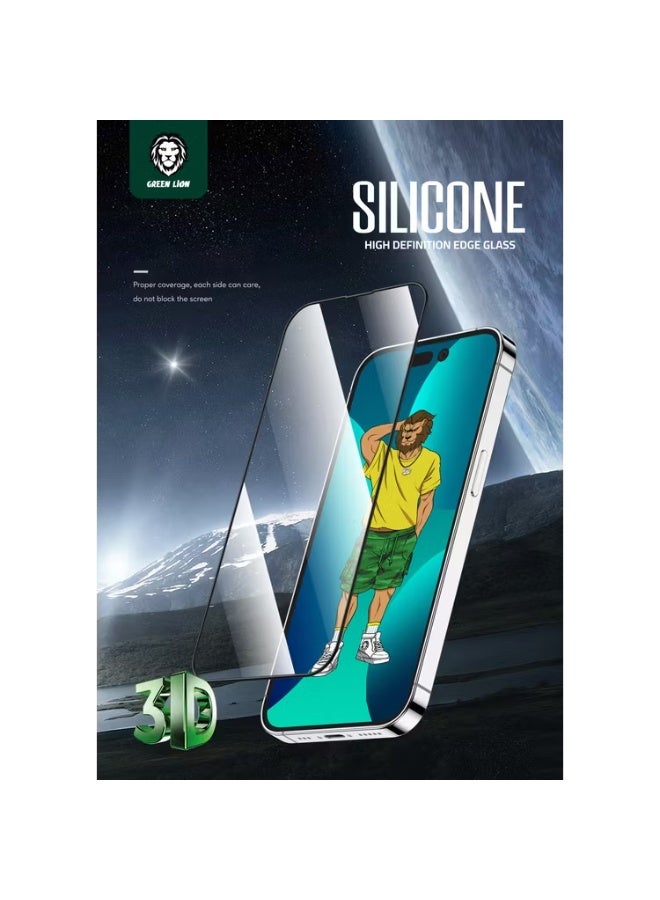 GREEN LION 3D Silicone HD Glass Screen Protector for iPhone 13 Pro Max/14 Plus ( 6.7" ) - Clear - Image 3