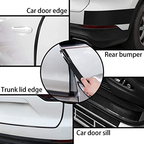 Vadda Black Carbon Fiber Vinyl Tape Universal Carbon Fiber Detailing Tape Overlay Wrap Roll 3D Carbon Car Door Edge Guard Protective Anti-Scratch Sticker 5cmX5mtr - Image 2