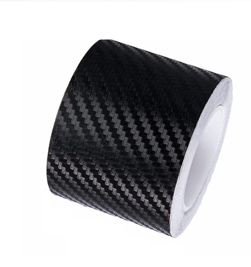 Vadda Black Carbon Fiber Vinyl Tape Universal Carbon Fiber Detailing Tape Overlay Wrap Roll 3D Carbon Car Door Edge Guard Protective Anti-Scratch Sticker 5cmX5mtr - Image 4