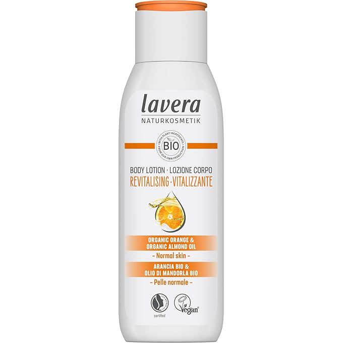 lavera Body Lotion Vitalizing - Body Milk with orange & almond oil - body milk for normal skin - PETA certified - biodegradable - vegan - natural cosmetics - 6.76 fl.oz. - Image 1