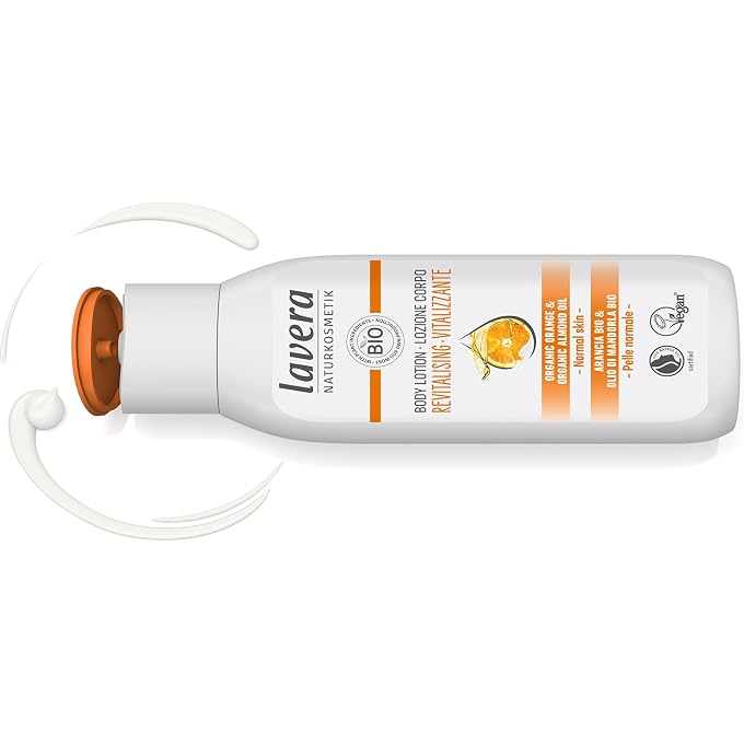 lavera Body Lotion Vitalizing - Body Milk with orange & almond oil - body milk for normal skin - PETA certified - biodegradable - vegan - natural cosmetics - 6.76 fl.oz. - Image 3