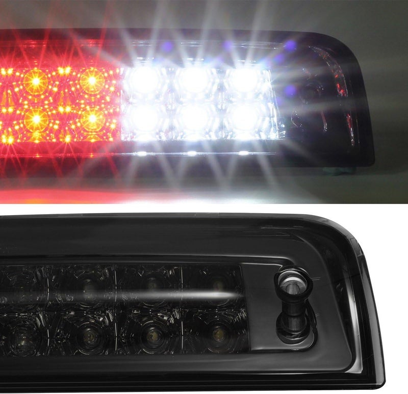 Partsam High Mount 3rd Brake Light for Dodge Ram 2009-2017 1500 2500 3500 - 27 LED Red/White with Smoke Lens - Image 3