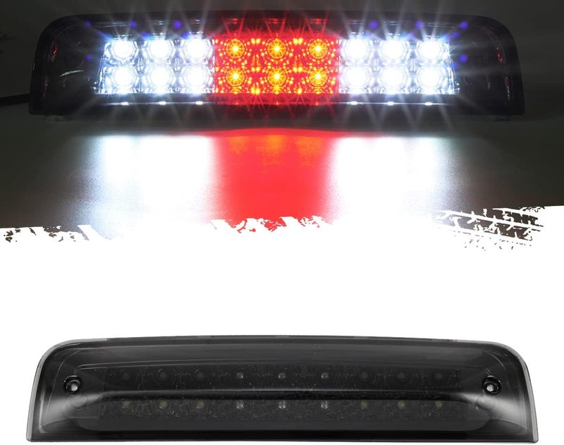 Partsam High Mount 3rd Brake Light for Dodge Ram 2009-2017 1500 2500 3500 - 27 LED Red/White with Smoke Lens - Image 1