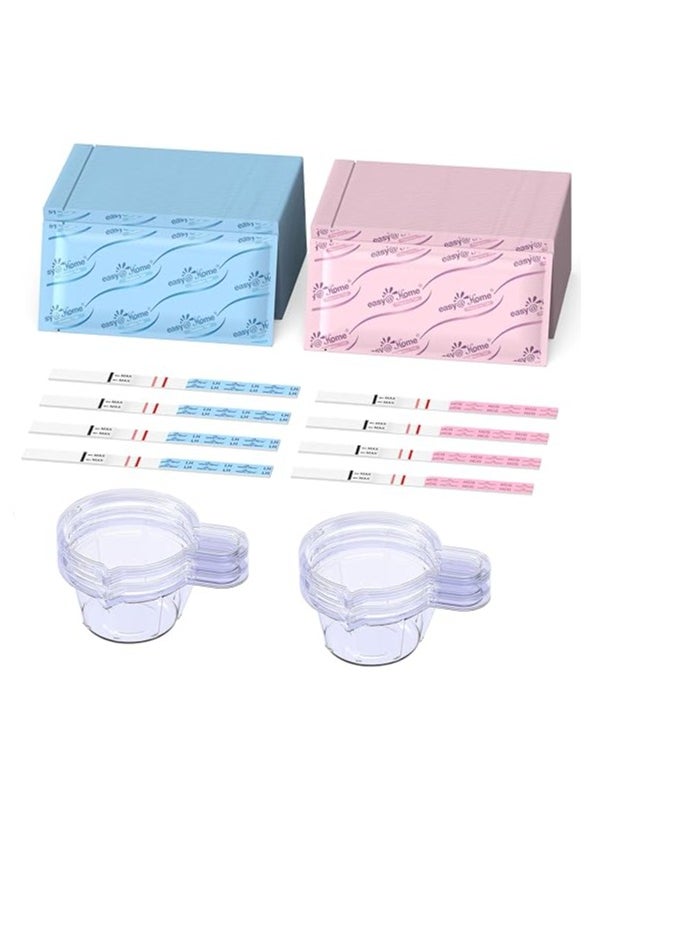 Easy Home 25 Ovulation & 10 Pregnancy Test Strips Kit: Accurate Ovulation Predictor Kits with Cups 25LH + 10HCG + 35 Urine Specimen Cups  - Image 2
