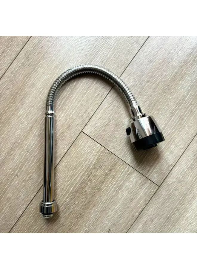 Universal Black Kitchen Faucet Attachment Rotatable High Pressure Water Outlet Flexible Bend Water Saving Splash Guard - Image 1