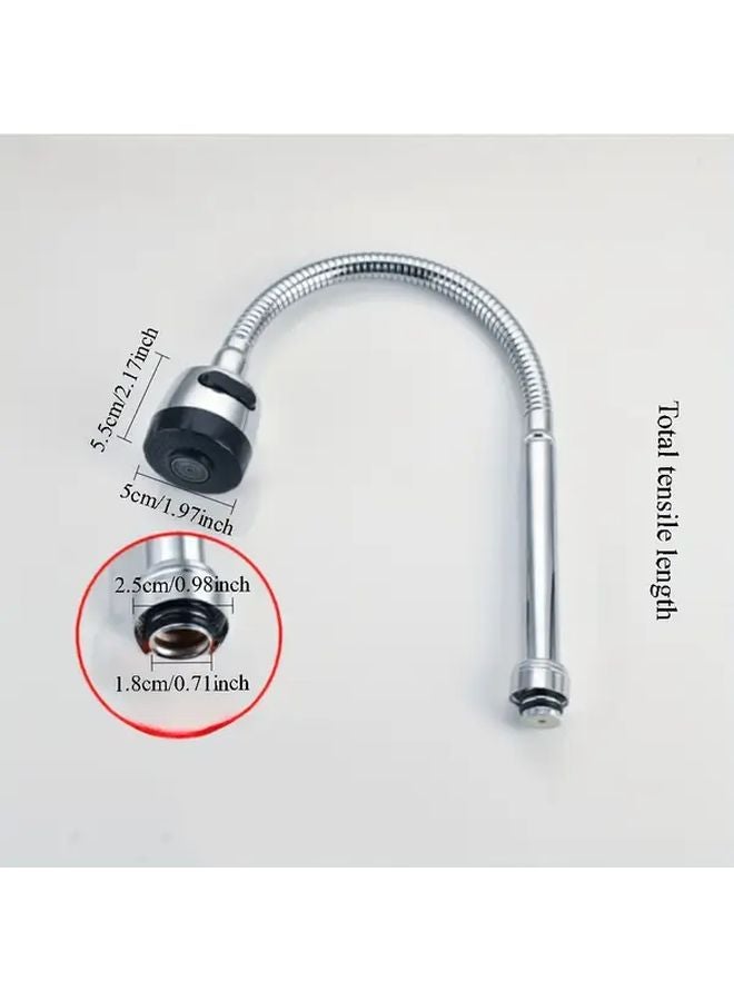 Universal Black Kitchen Faucet Attachment Rotatable High Pressure Water Outlet Flexible Bend Water Saving Splash Guard - Image 5