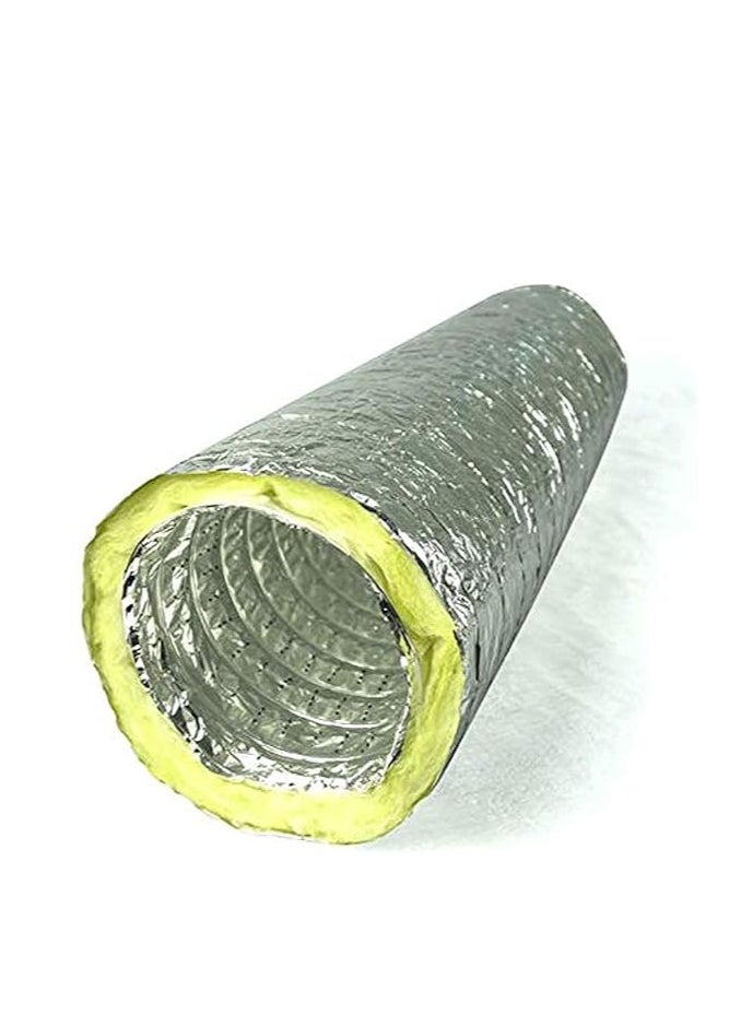 MODI AC Aluminum Flexible Duct Hose For Air Exhaust Line Light Weight Corrosion Resistant HVAC Ventilation System With Insulation (4 INCH)  - Image 1