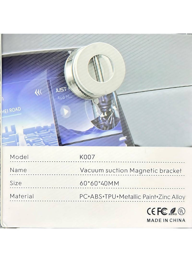 حامل هاتف مغناطيسي للسيارة مع شفط فراغي، حامل لوحة القيادة قابل للتعديل بزاوية 360 درجة على الزجاج الأمامي، حامل محمول قابل للطي لأجهزة iPhone وAndroid والاستخدام المكتبي، حامل هاتف بكوب شفط، ملحقات السيارة، K007 - Image 2