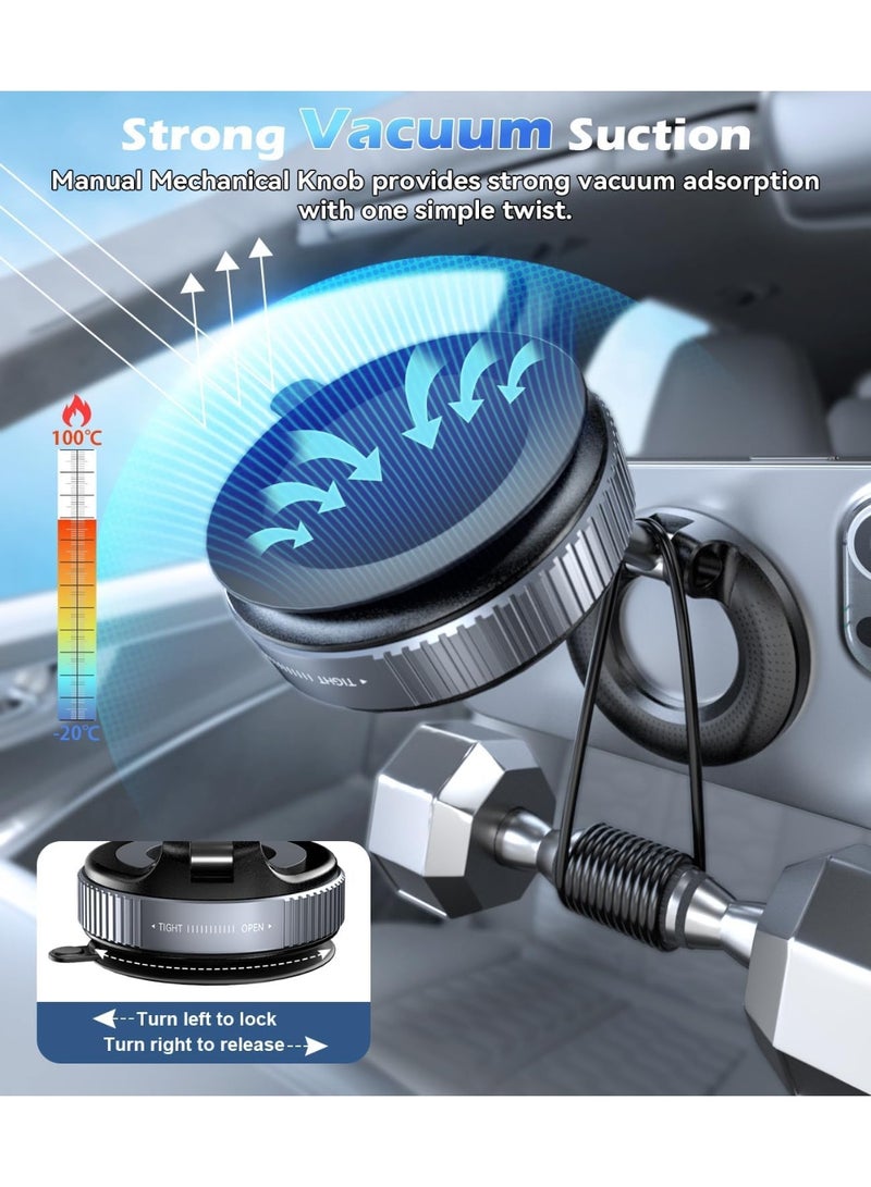 حامل هاتف مغناطيسي للسيارة مع شفط فراغي، حامل لوحة القيادة قابل للتعديل بزاوية 360 درجة على الزجاج الأمامي، حامل محمول قابل للطي لأجهزة iPhone وAndroid والاستخدام المكتبي، حامل هاتف بكوب شفط، ملحقات السيارة، K007 - Image 5