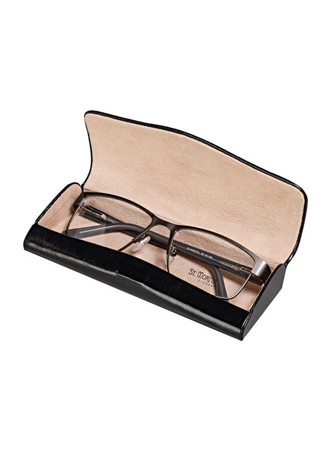 LBI Glasses Case For Men & Women, Hard Eyeglass Case W/Magnetic Closure In Faux Leather, Espresso Brown - Image 2