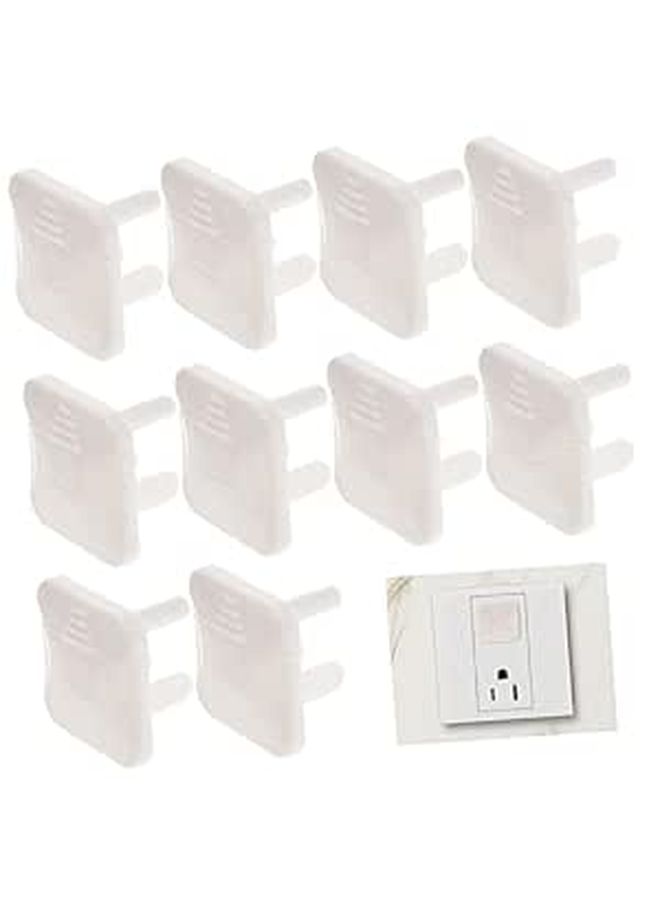 Electrical Outlet Plug Covers 10 Pack White Replacement Safety Socket Covers - Image 1