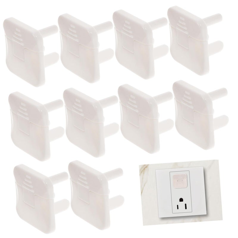 Electrical Outlet Plug Covers 10 Pack White Replacement Safety Socket Covers - Image 2