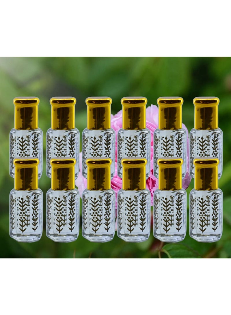 12 قطع عطر ورد هولاندي ثابت وفواح عبوة اقتصادية 6 مل