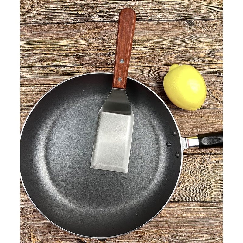KLAQQED Metal Spatula for Cast Iron Skillet Grill Stainless Steel Spatula for Burger, Fish Turner Griddle Spatula, Spachulas Egg Flipper, Flat Top Metal Spatula for Cooking BBQ - Image 5