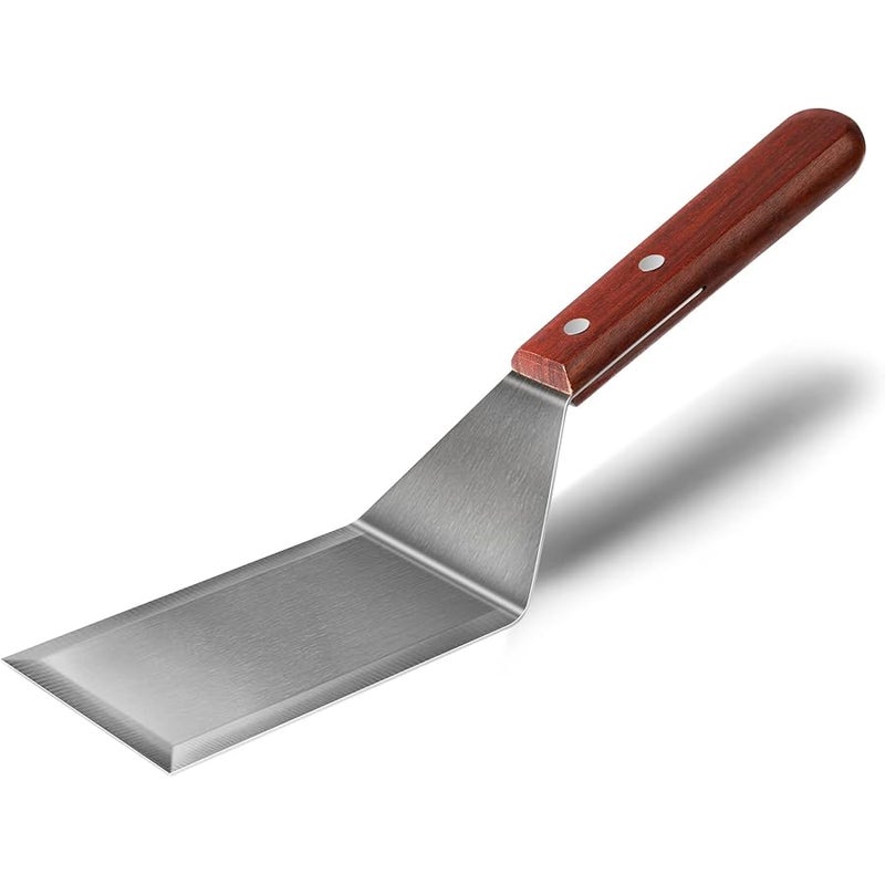 KLAQQED Metal Spatula for Cast Iron Skillet Grill Stainless Steel Spatula for Burger, Fish Turner Griddle Spatula, Spachulas Egg Flipper, Flat Top Metal Spatula for Cooking BBQ - Image 1