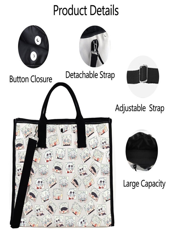 WUSUANED JJK Anime Tote Bag Anime Inspired Gift Manga Character Lover Shoulder Bag - Image 5