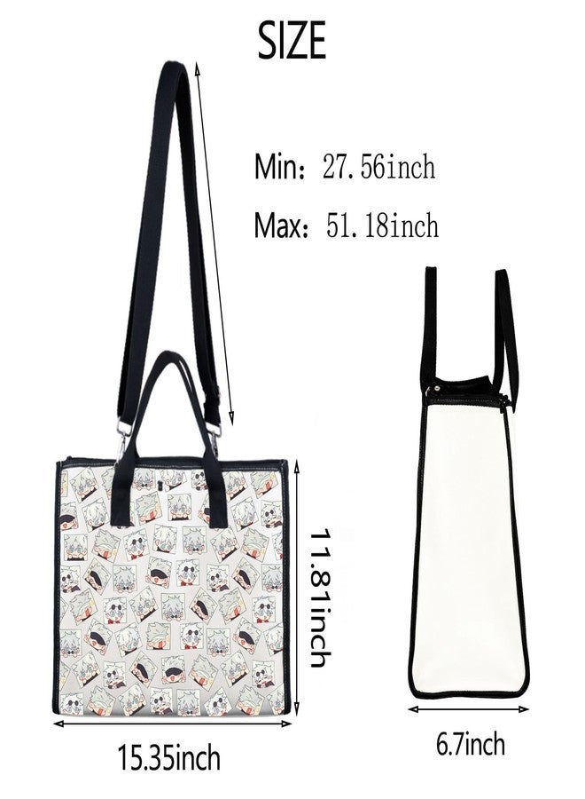 WUSUANED JJK Anime Tote Bag Anime Inspired Gift Manga Character Lover Shoulder Bag - Image 4