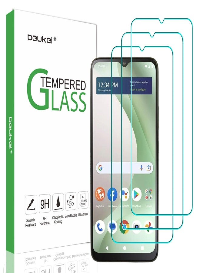 beukei (3 Pack) Designed for BLU View 5 Screen Protector Tempered Glass,9H Hardness - Image 1