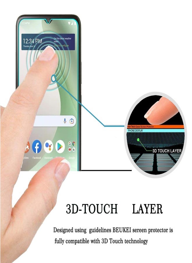 beukei (3 Pack) Designed for BLU View 5 Screen Protector Tempered Glass,9H Hardness - Image 2
