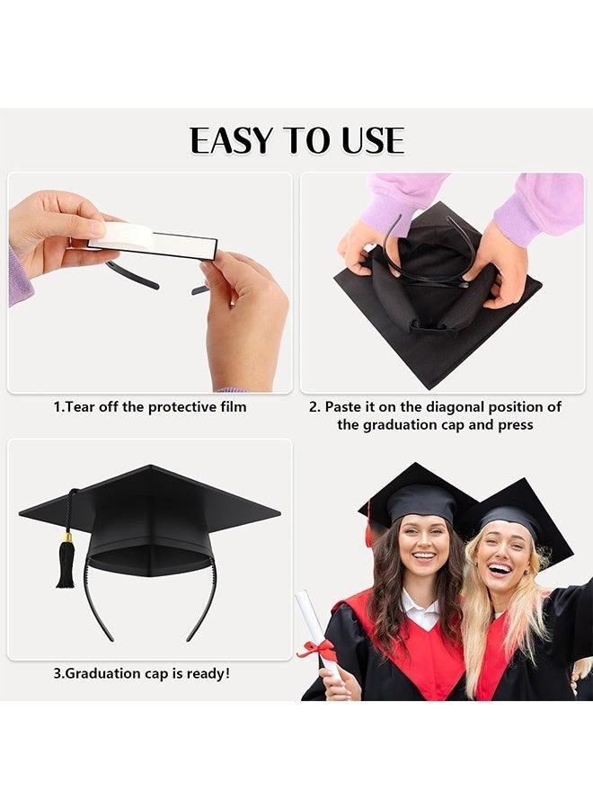 3 Pcs Graduation Cap Headband, Anti-slip Hairband Graduation Hat Accessory for Graduates - Secures Your Graduation Caps and Keeps Hairstyle - Image 4