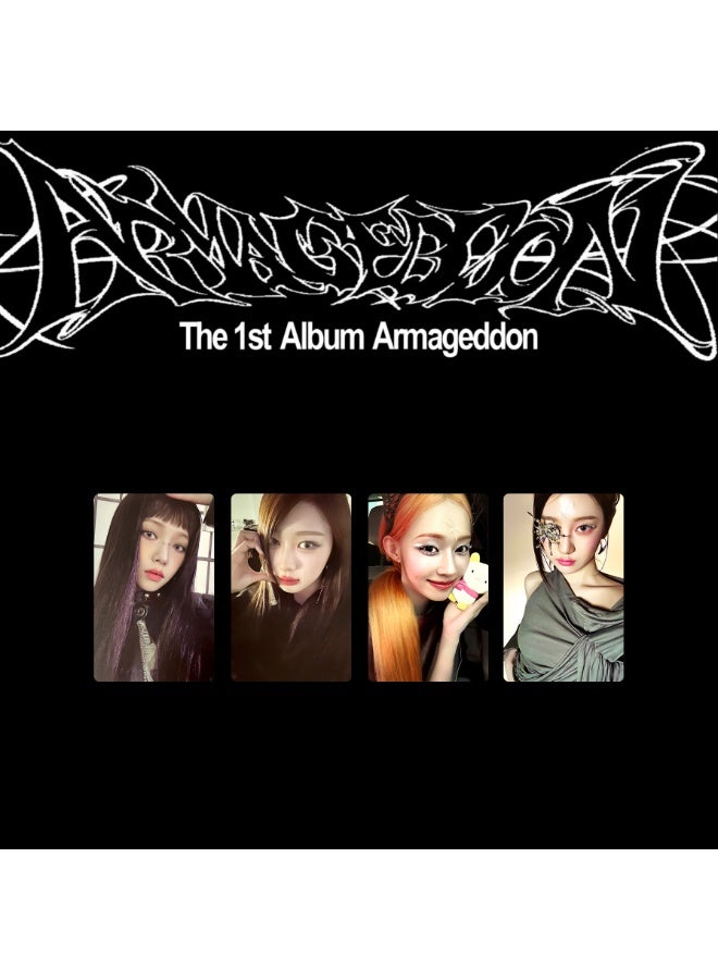 NIBEMINENT 4 Pcs Kpop Aespa Armageddon Lomo Cards Card For Fans Collection Gifts - Image 1