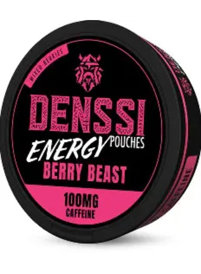 Energy Nicotine Pouch For Quitting Smoking and Tobacco, Berry Beast, 100mg, 20 Sachets