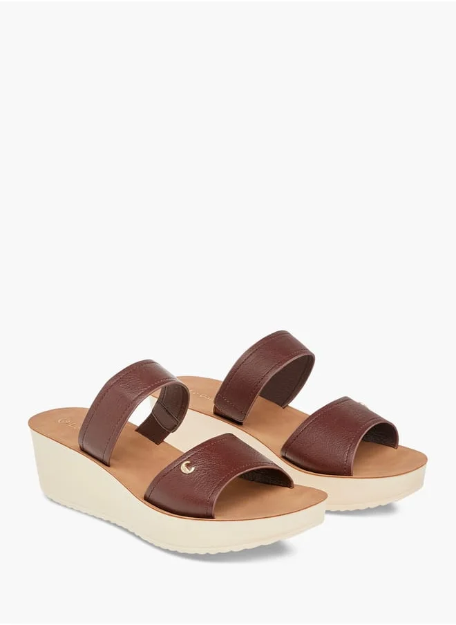 لو كونفورت Women Strap Detail Slip-On Platform Sandals