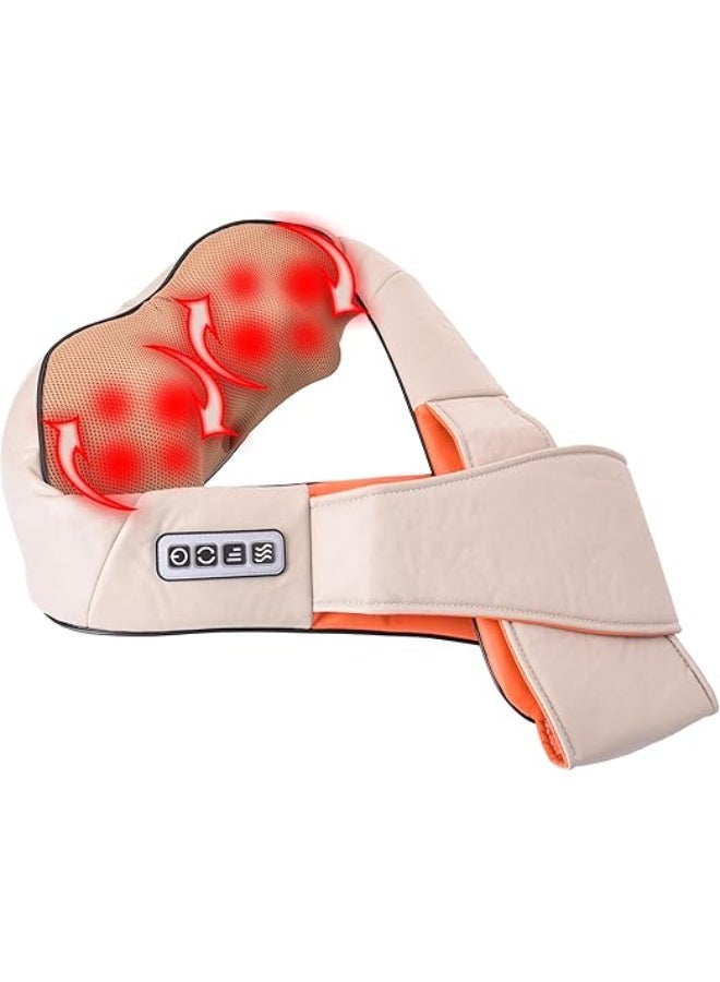 Electric Shiatsu NECK & BACK Massager with Heat - 8 Deep Kneading Rollers - Multi-Function Pillow for Muscle Stress Relief and Joint Pain (Home & Office) - Image 1