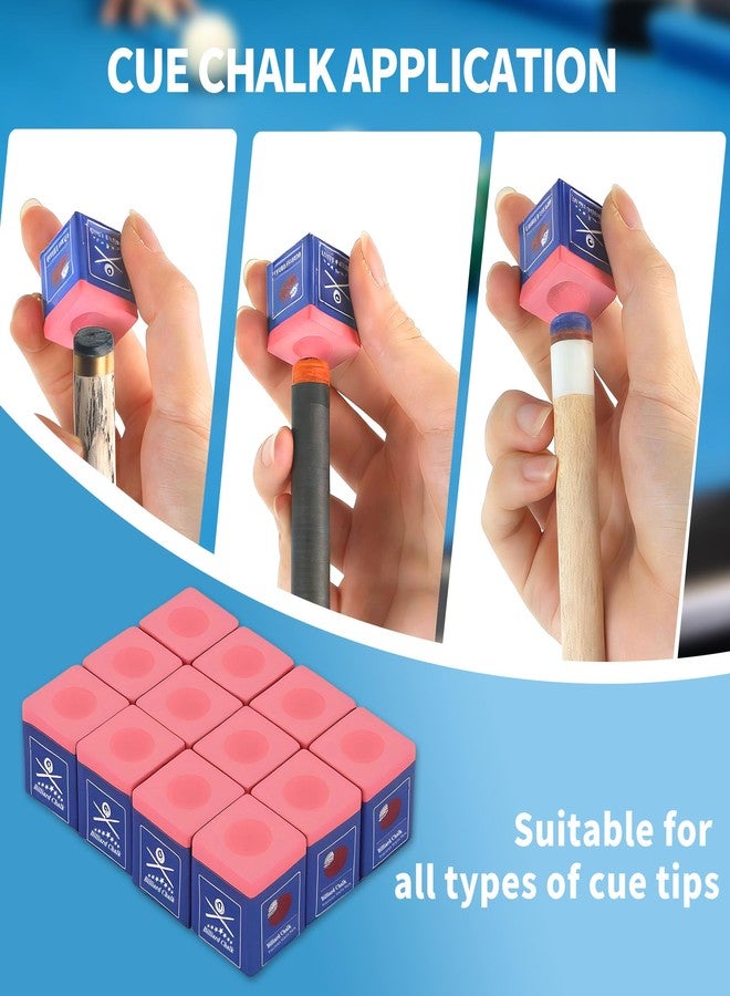 AKLOT Professional Pool Cue Chalk, 24 Cubs Billiard Chalk with Storage Box Fine Powder Pool Chalk Cubes 2 Colors Billiard Cue Chalk Suitable for Each Cue Tip Size (Red and Blue) - Image 5