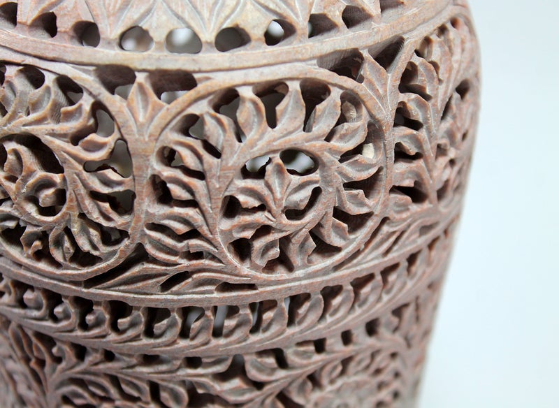 StonKraft Stone Flower Vase Pot (12 Inches) Marble  Marble - Image 3