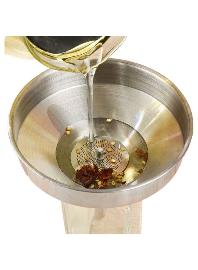 Jekero 304 Detachable Strainer Stainless Steel Funnel Large Size Oil And Wine Strainer - 15Cm - Image 1