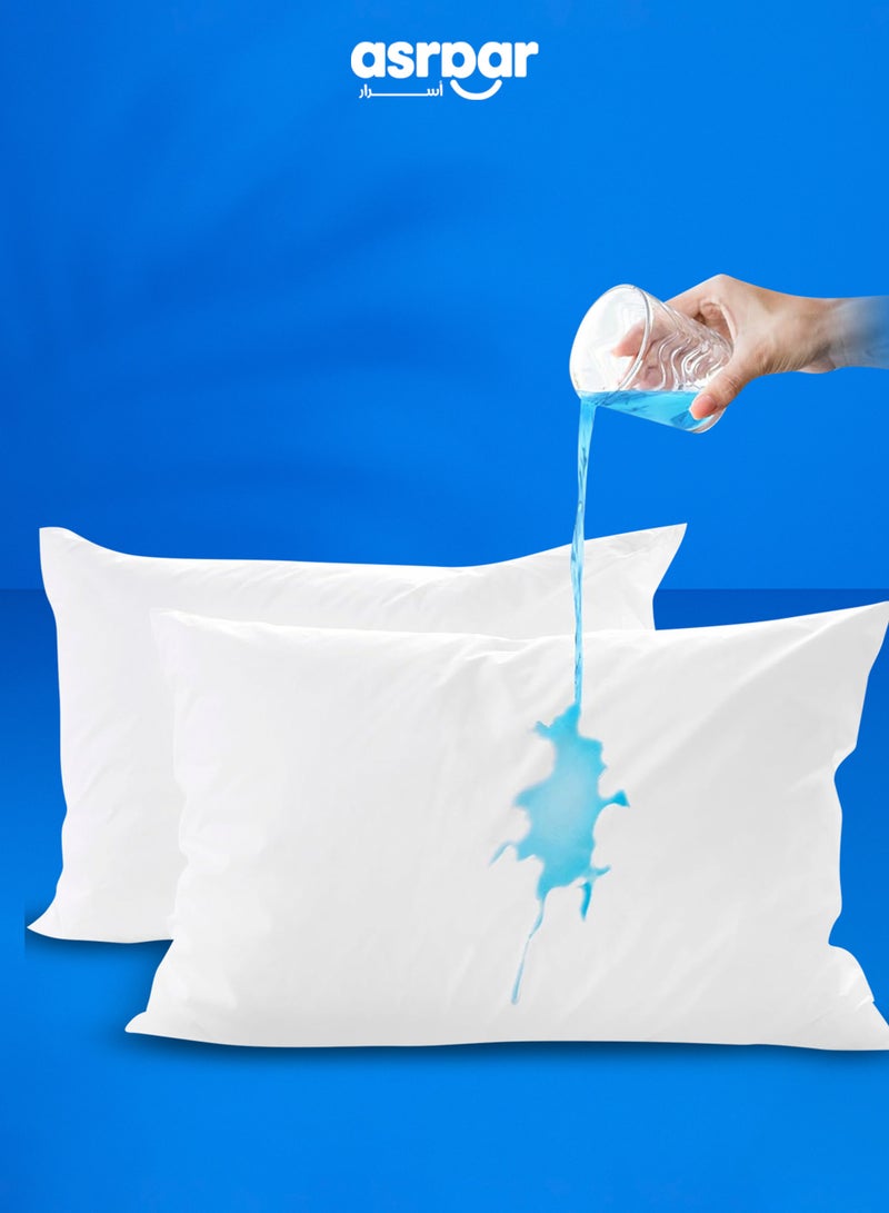 أسرار طقم فخامة مريح من 5 قطع - يتضمن 2 وسادة رئيسية 75 × 50 سم، 1 واقي مرتبة 160 × 200 سم، و2 واقي وسادة 75 × 50 سم - ضرورات سرير مضادة للحساسية وناعمة - تحمي من الغبار والبقع - ملحقات نوم فائقة الراحة لبيئة نوم نظيفة ومنعشة. - Image 4