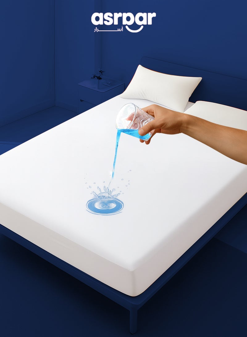 أسرار طقم فخامة مريح من 5 قطع - يتضمن 2 وسادة رئيسية 75 × 50 سم، 1 واقي مرتبة 160 × 200 سم، و2 واقي وسادة 75 × 50 سم - ضرورات سرير مضادة للحساسية وناعمة - تحمي من الغبار والبقع - ملحقات نوم فائقة الراحة لبيئة نوم نظيفة ومنعشة. - Image 2