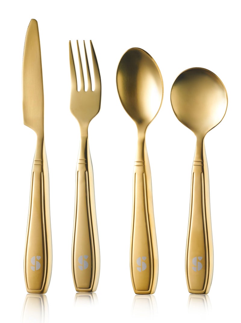 Special Supplies Premium Stainless Steel Weighted Flatware for Parkinsons Patients Adaptive Silverware for Adults with Hand TremorsWide NonSlip Grip Easy to Clean Weighted Silverware For Elderly