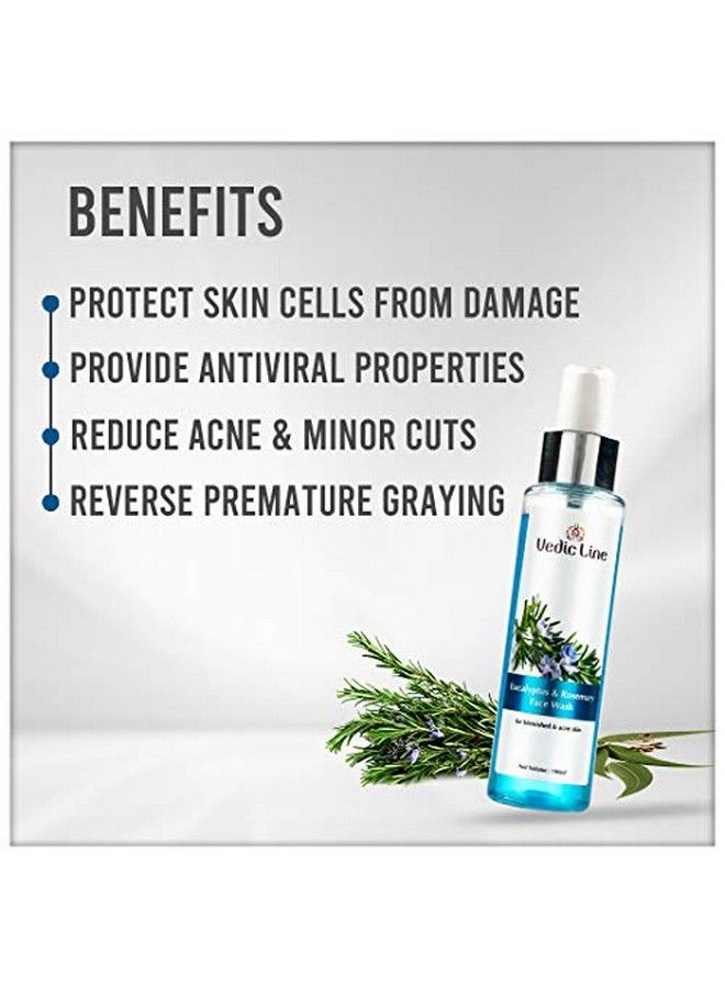 Vedicline Eucalyptus & Rosemary Face Wash Reduce Blemishes Acne And Pimple For Clear & Refreshed Skin 100Ml - Image 5