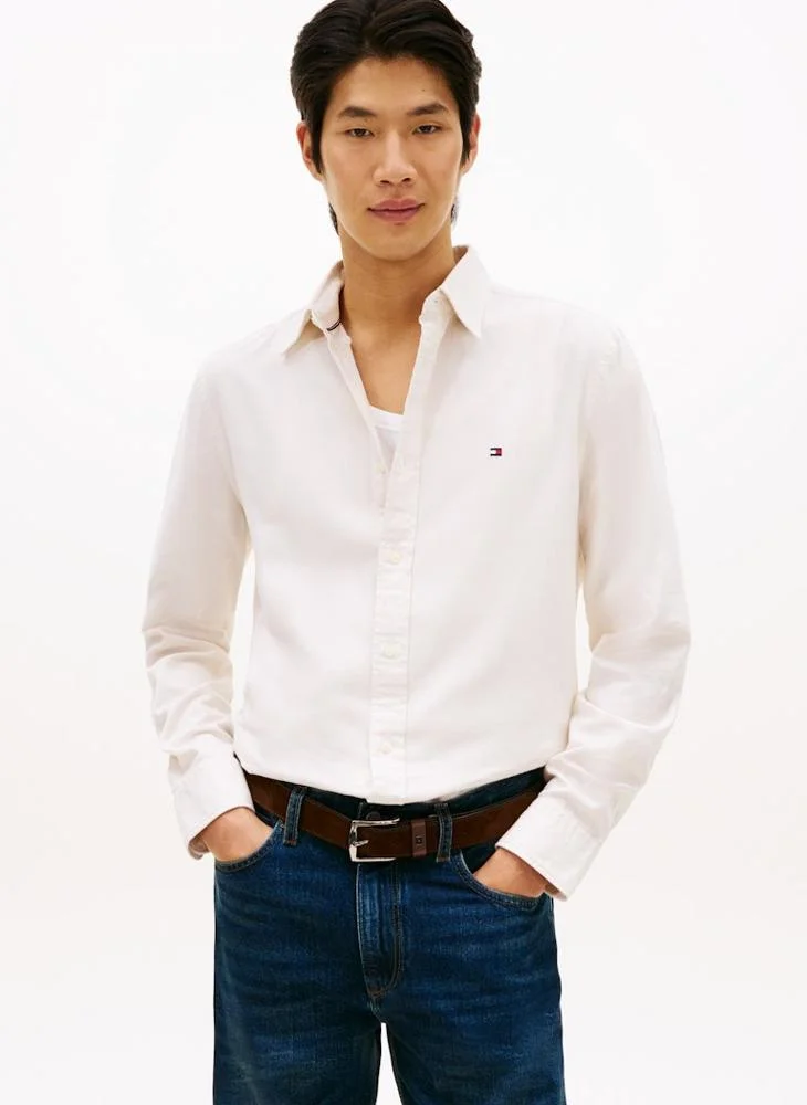TOMMY HILFIGER Brushed Linen Twill Regular Fit Shirt