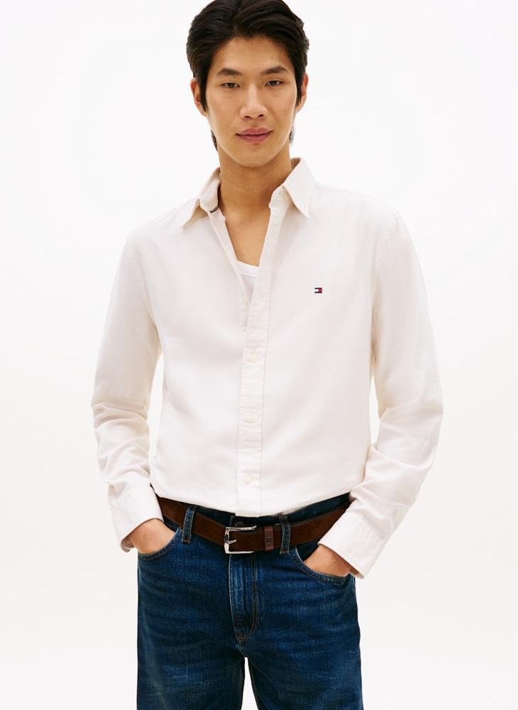 TOMMY HILFIGER Brushed Linen Twill Regular Fit Shirt - Image 1