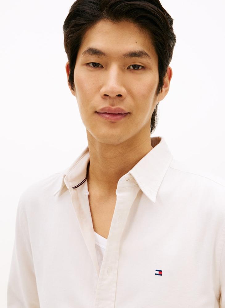 TOMMY HILFIGER Brushed Linen Twill Regular Fit Shirt - Image 3