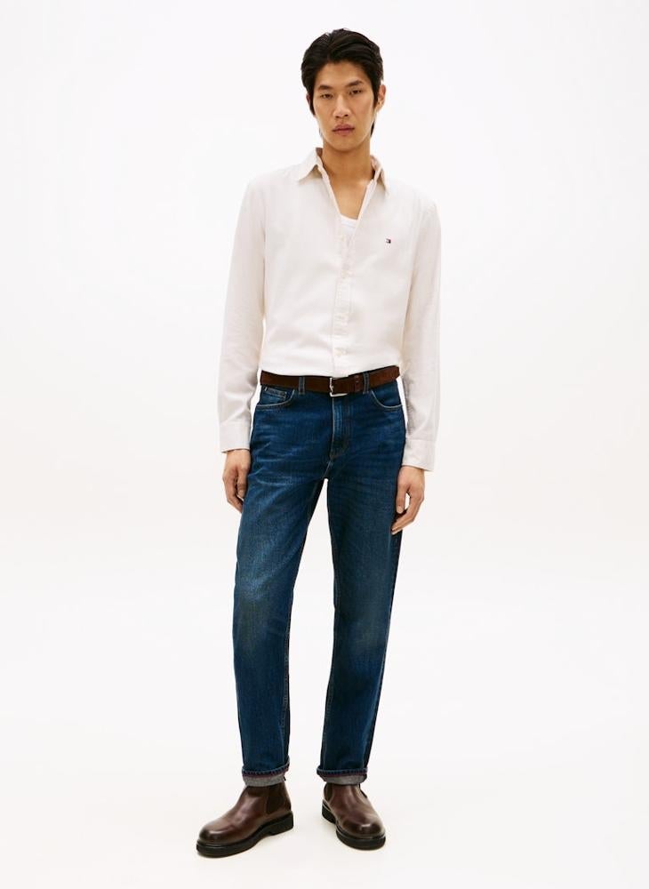 TOMMY HILFIGER Brushed Linen Twill Regular Fit Shirt - Image 4