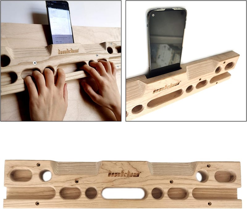 klarako Wooden Climbing Hangboard Slopers Grip Fingerboard Fingers Pinch Strength Trainer Rock Climb Forearm Training Board Grip Gripper - Image 4