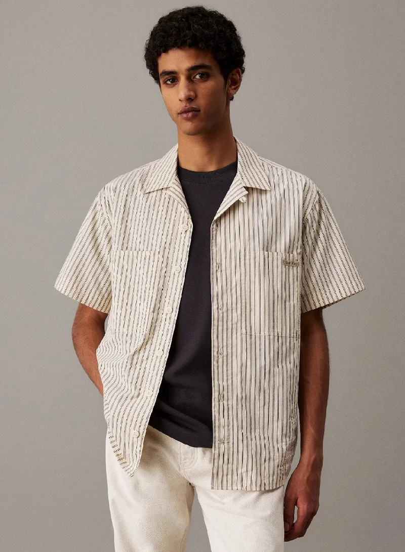 Calvin Klein Jeans Cotton Poplin Short Sleeve Shirt